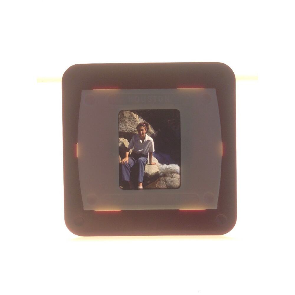 Vintage 1940s Kodachrome Woman on Rocks Portrait Photograph Color Slide